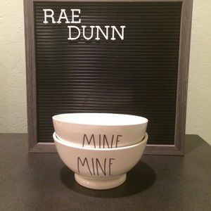 Rae Dunn MINE bowl set of 2, new ✨